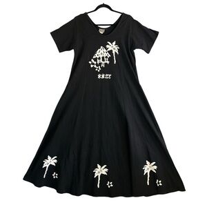 COTTON CONNECTION Oversize Maxi Dress Made in USA Black & White Size Small